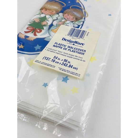 Designware Plastic Tablecover Christmas Angles Halo Leak Proof New Satin finish - Picture 2 of 10